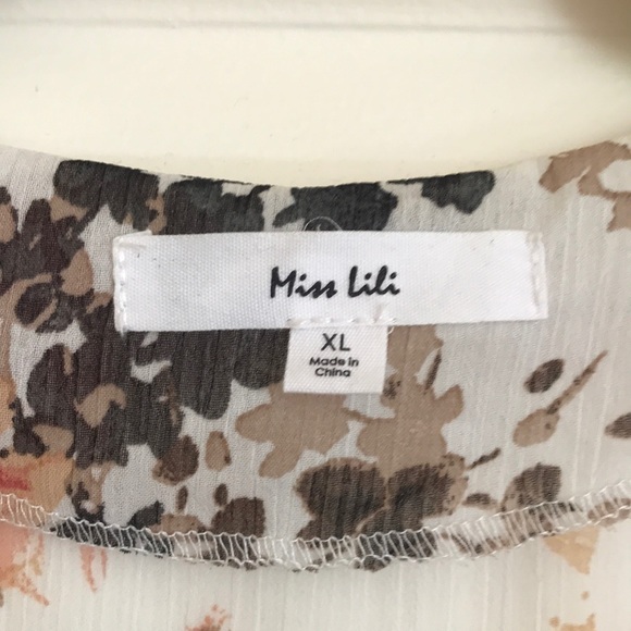 Miss Lili Sheer floral 3/4 Jacket - Picture 3 of 7